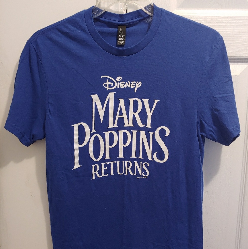 MARY POPPINS RETURNS DISNEY MOVIE BLUE T-SHIRT